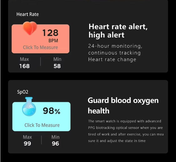 1.83" Smart Watch for Men & Women - Heart Rate Monitor, Fitness Tracker & Custom Watch Faces