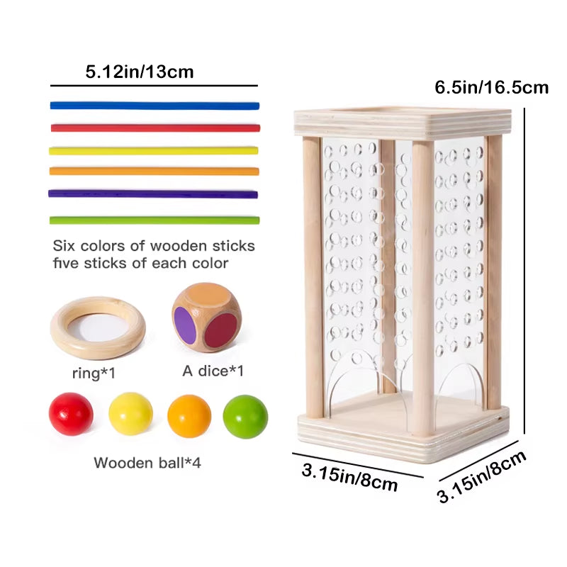 Wooden Stick Drawing Game Toy, Multicolored Sticks Game, Parent Child Interactive Game, Exercise Balance and Concentration
