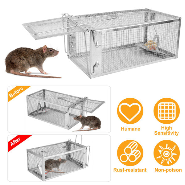 Humane Mouse Trap – Reusable Galvanized Steel Live Catch & Release | Indoor & Outdoor Use