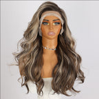 Glueless Lace Front Wig - Natural Highlight | 150% Density Heat-Resistant Synthetic | 26"