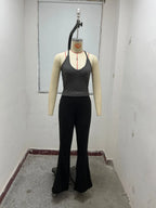 Women's Knitted Slim Fit Crop Vest Top – Sleeveless Spring & Summer Essential