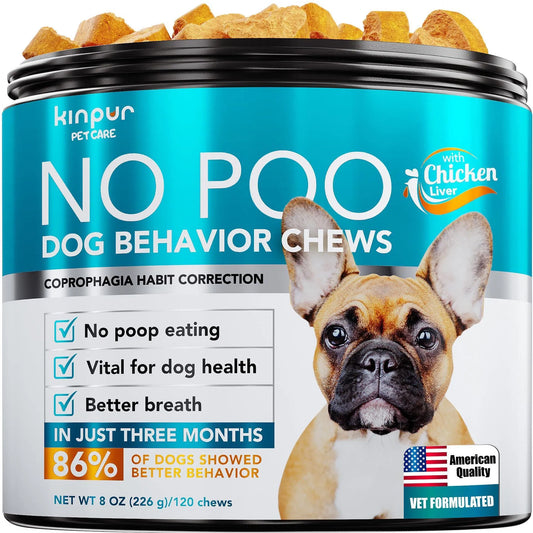 No Poo Chews – Stop Dog Poop Eating | 180 Soft Chews with Probiotics & Digestive Enzymes