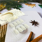 Aurora White Press-On Nails | 24-Piece Long Square Fake Nail Set