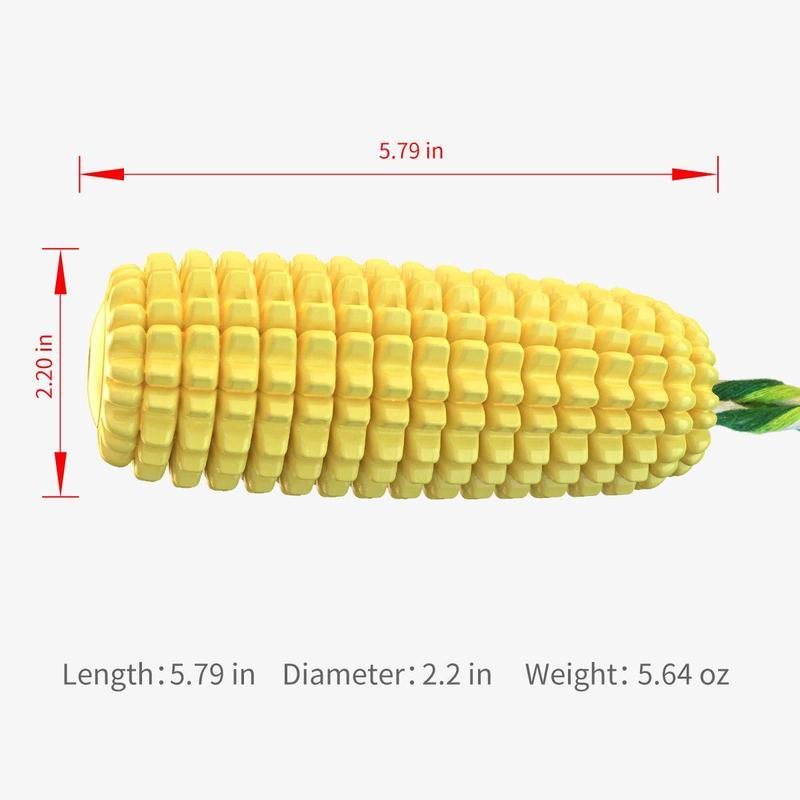 Squeaky Corn Dog Chew Toy — Durable Rope & Rubber Teether for All Breeds