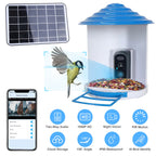 Smart Bird Feeder Camera with Solar Panel - 1080P HD AI Bird Identification & Motion Detection