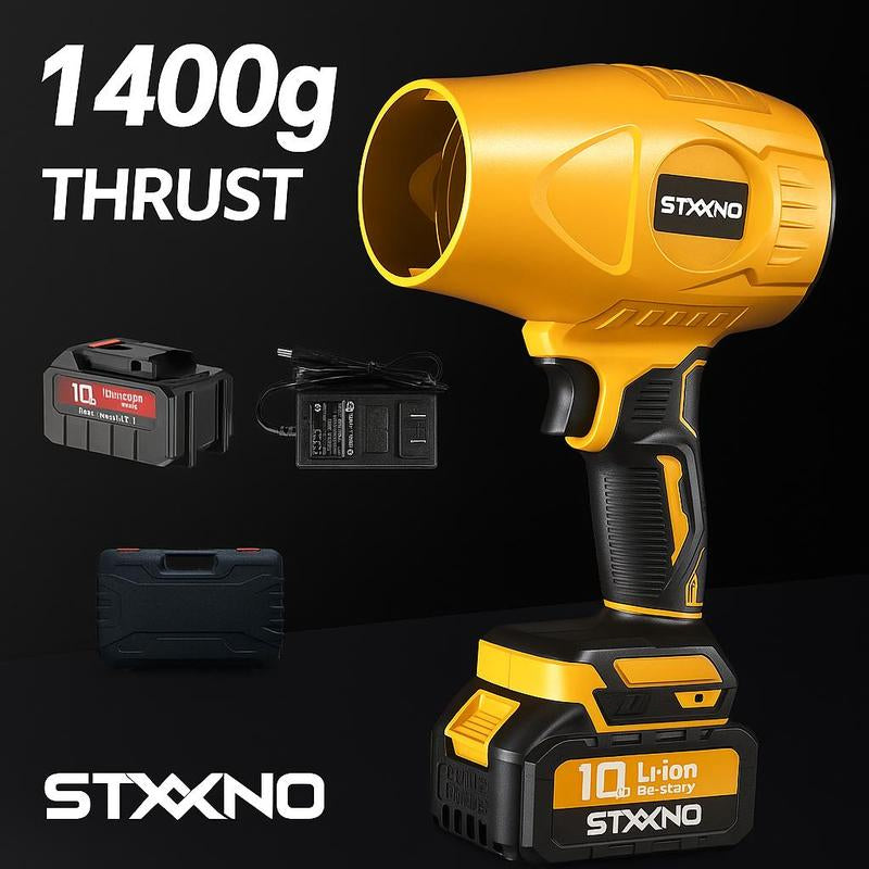 Stxxno 1400G Thrust Turbo Jet Blower – Cordless Leaf Blower with Violent Turbo Fan, Brushless Pure Copper Motor, Car-Drying Jet, Handheld Snow Blower, Turbo Air Duster for Home Improvement & Garden Care – Perfect Christmas & New Year Gift Jet Fan Blower