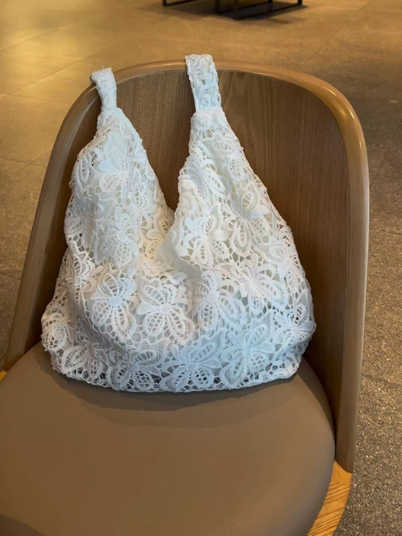Floral Lace Handbag – Women's Medium Shoulder Bag