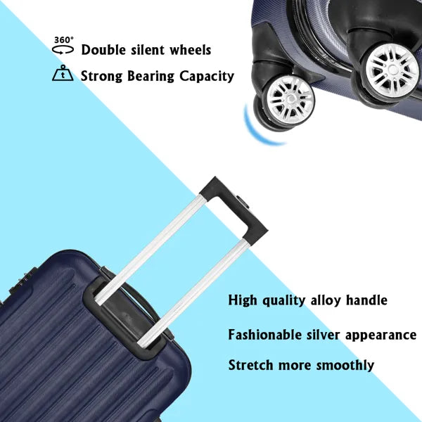 Premium 3-Piece Luggage Set - Hardside Spinner Suitcase Collection with TSA Lock