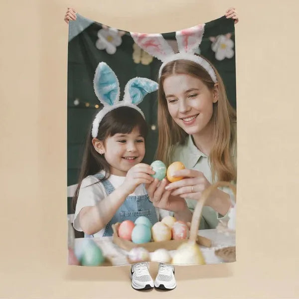 Personalized Photo Blanket - Custom Fleece Throw with Your Pictures | Perfect Mother's Day Gift