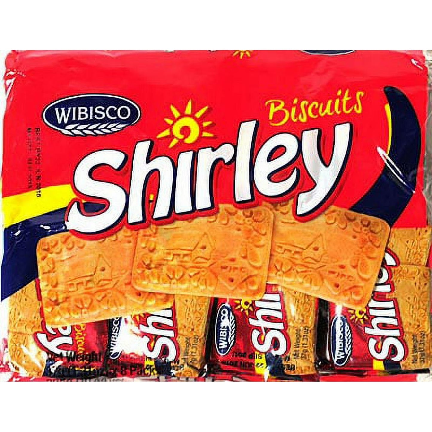 Wibisco Shirley Biscuits, 1.31 oz – 8 Count | Classic Caribbean Sweet Biscuits