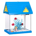 FREESEA 2-Gallon Aquarium Starter Kit with LED Light & Filter - Perfect Desktop Fish Tank for Betta, Goldfish & Shrimp