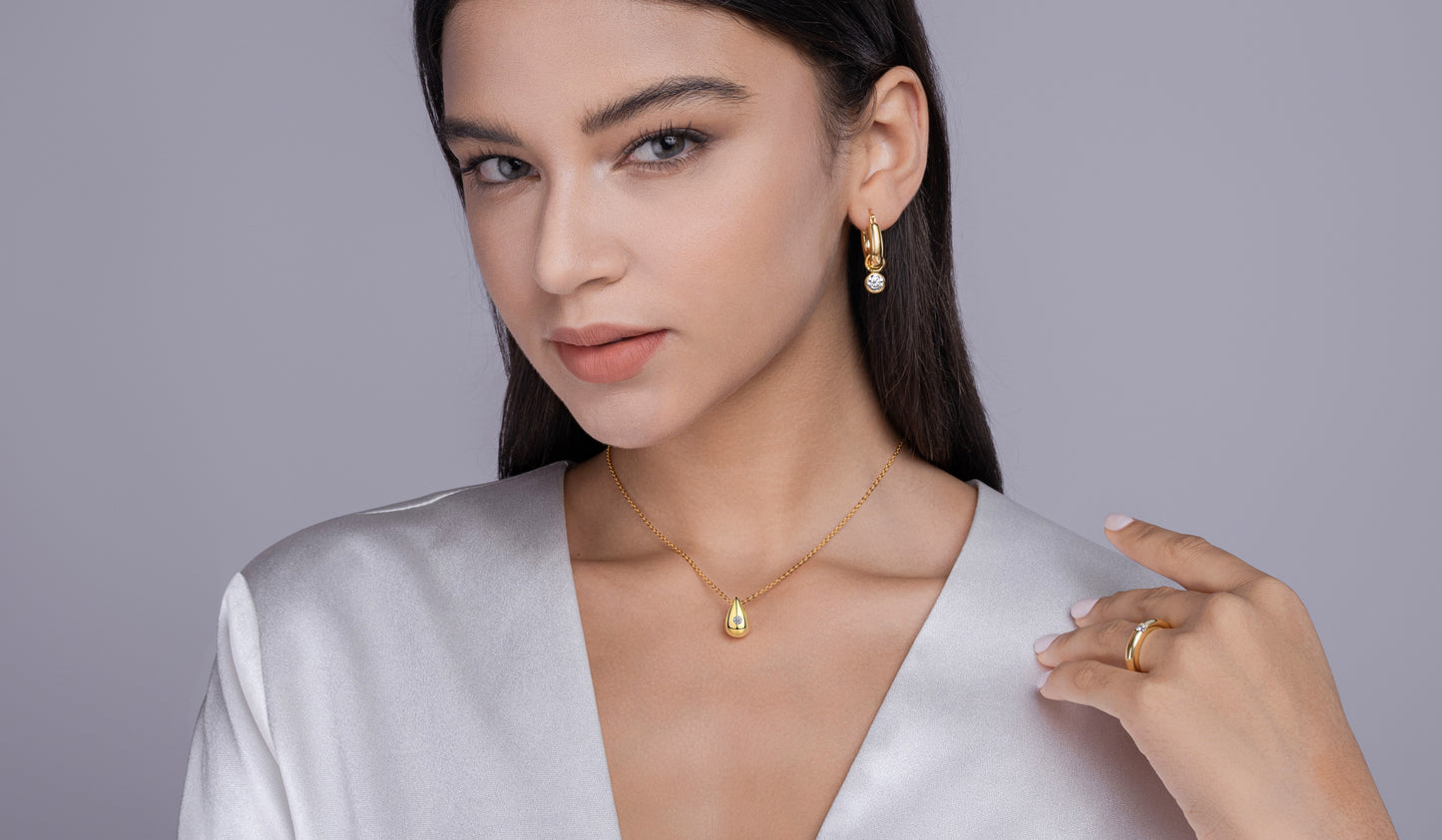 Moissanite Water Drop Necklace | 0.1ct Diamond Alternative | S925 Sterling Silver Pendant