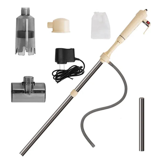 Electric Aquarium Gravel Cleaner – Automatic Fish Tank Vacuum with Adjustable Length