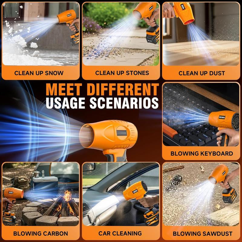 Stxxno 1400G Thrust Turbo Jet Blower – Cordless Leaf Blower with Violent Turbo Fan, Brushless Pure Copper Motor, Car-Drying Jet, Handheld Snow Blower, Turbo Air Duster for Home Improvement & Garden Care – Perfect Christmas & New Year Gift Jet Fan Blower