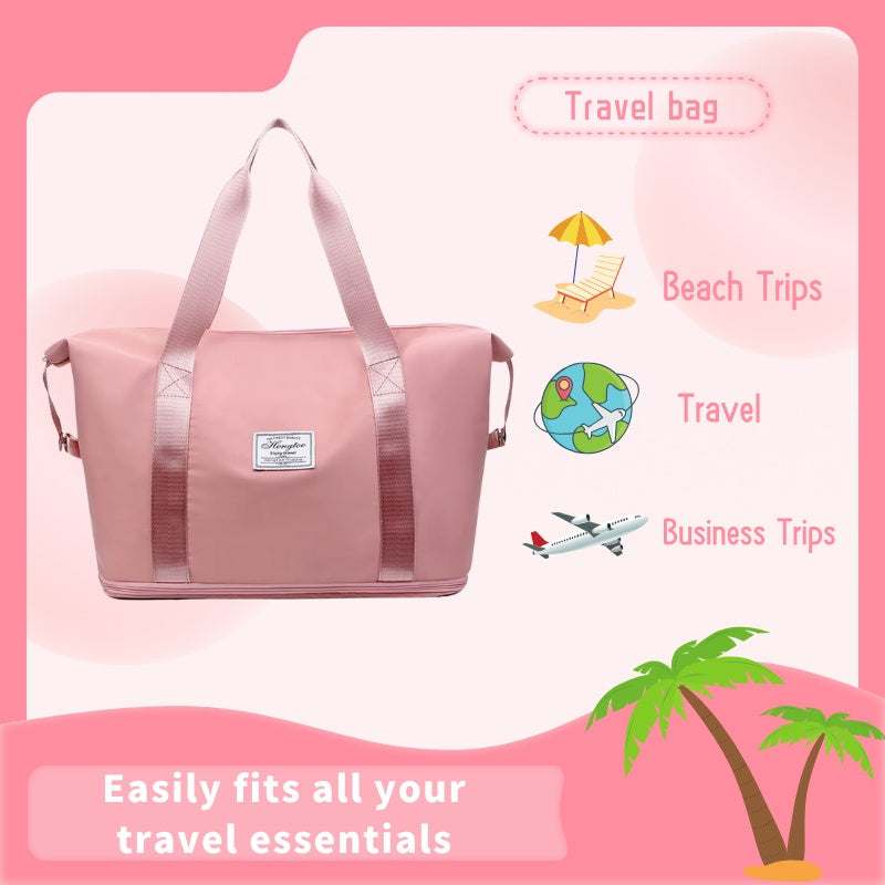 Waterproof Beach Tote Bag - Large Capacity Travel Bag with Scratch-Resistant Coating