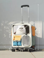 Rolling Pet Carrier with Telescopic Handle – Lightweight Travel Bag for Cats & Small Dogs