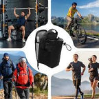 Magnetic Gym Water Bottle Bag | Portable Carrier Pouch with Phone Pocket | Hands-Free Workout Bag