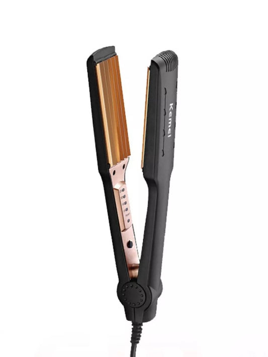 Portable 3-in-1 Hair Styler – Straightener, Water Wave Curler & Negative Ion Frizz Control