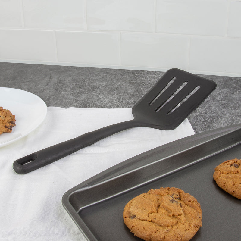 Mainstays 3-Piece Kitchen Utensil Set | Nylon Slotted Spatula, Slotted Spoon & Solid Spoon | Heat Resistant to 450°F