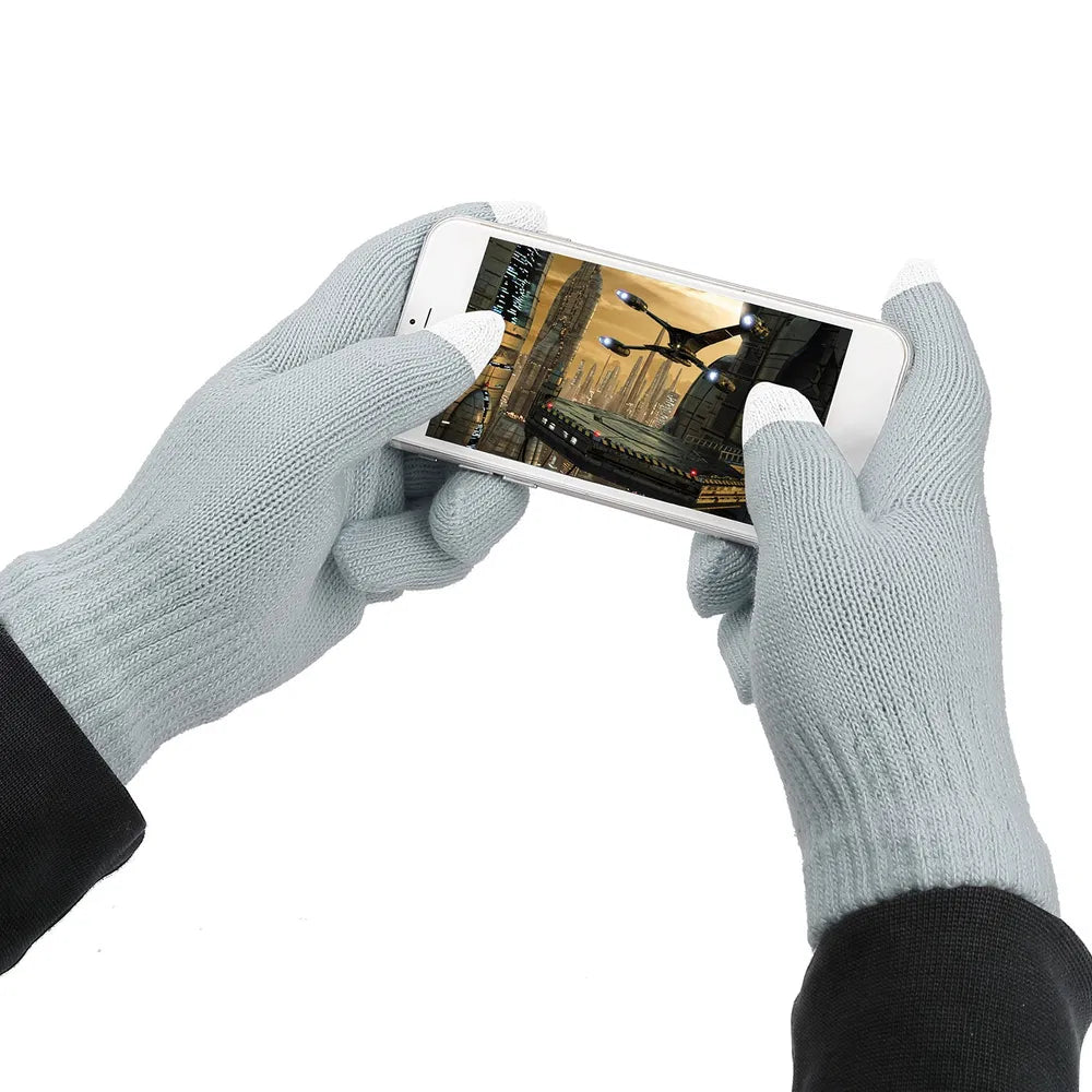 Winter Touchscreen Gloves - Warm Windproof Knit Gloves for Men & Women