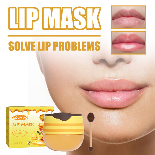 Honey Lip Sleeping Mask - Overnight Moisturizing Treatment for Soft, Smooth, Hydrated Lips