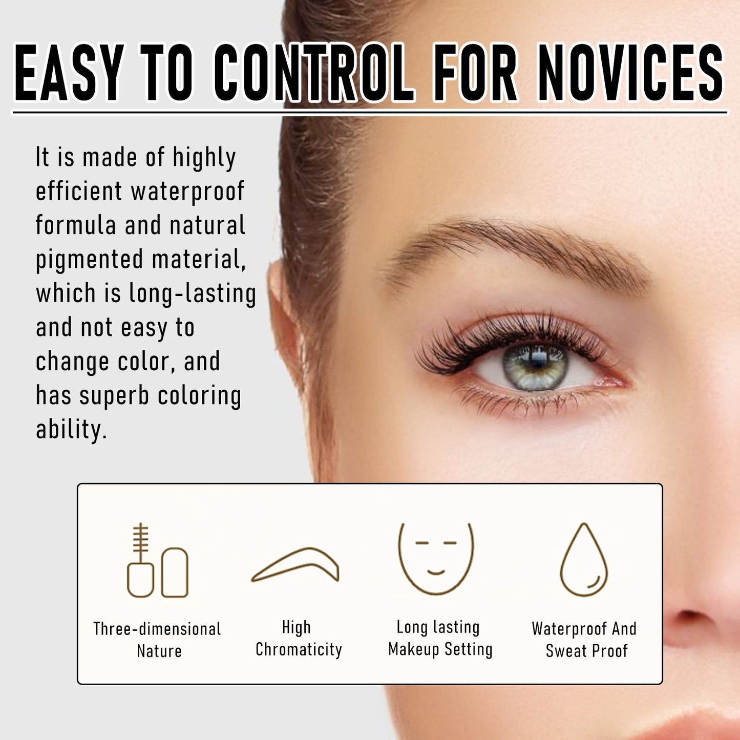 Long-Lasting Peel-Off Eyebrow Tint Gel - Waterproof 3D Brow Dye for Natural Fuller Brows