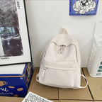 PU Leather Zip Backpack – Large Structured Bag for Women