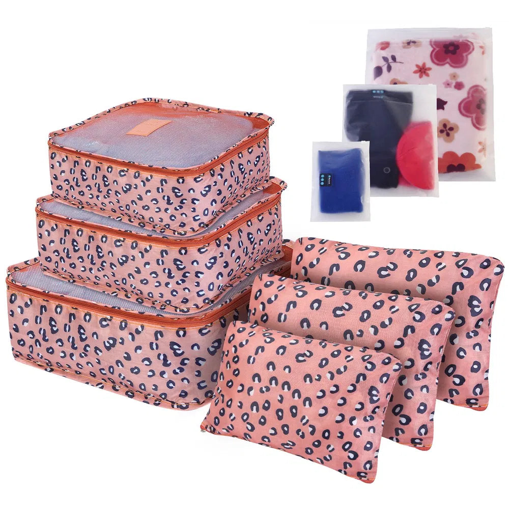 9-Piece Travel Packing Cube Set - Water-Resistant Luggage Organizer with Storage Bags