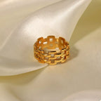18K Gold-Plated Cutout Ring | Stainless Steel | Sizes 6, 7 & 8