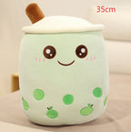 Boba Tea Plush Pillow - Cute Bubble Tea Stuffed Animal Cushion for Kids & Adults
