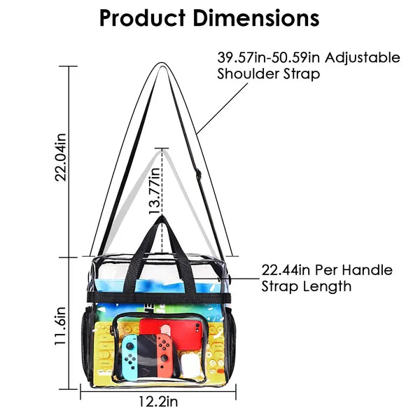 Stadium Approved Clear Crossbody Bag - TSA Compliant Transparent Purse for Concerts & Events