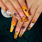 Halloween Press-On Nails | 24-Piece Almond Nail Set with Adhesive