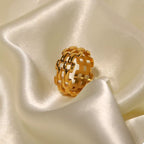 18K Gold-Plated Cutout Ring | Stainless Steel | Sizes 6, 7 & 8