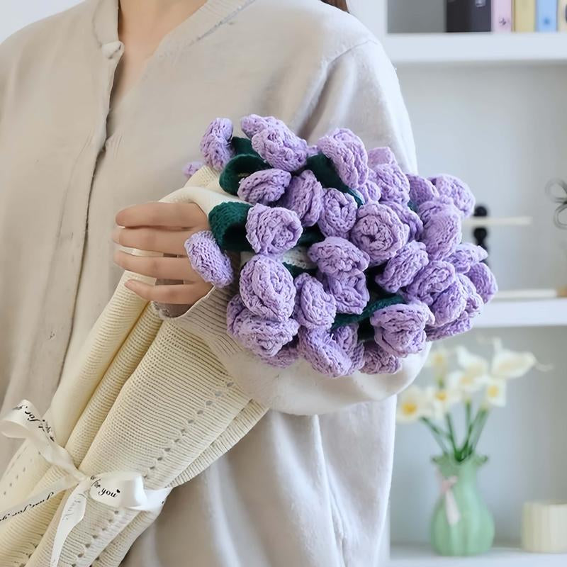 Rose Hand-Woven Blanket, Pure Handmade Blanket, Can Be Turned into a Bouquet of Roses Blanket,A Gift for the Object, Mother, Elders, a Special Gift