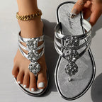 Women's Floral Beach Flip Flops - Lightweight Summer Sandals
