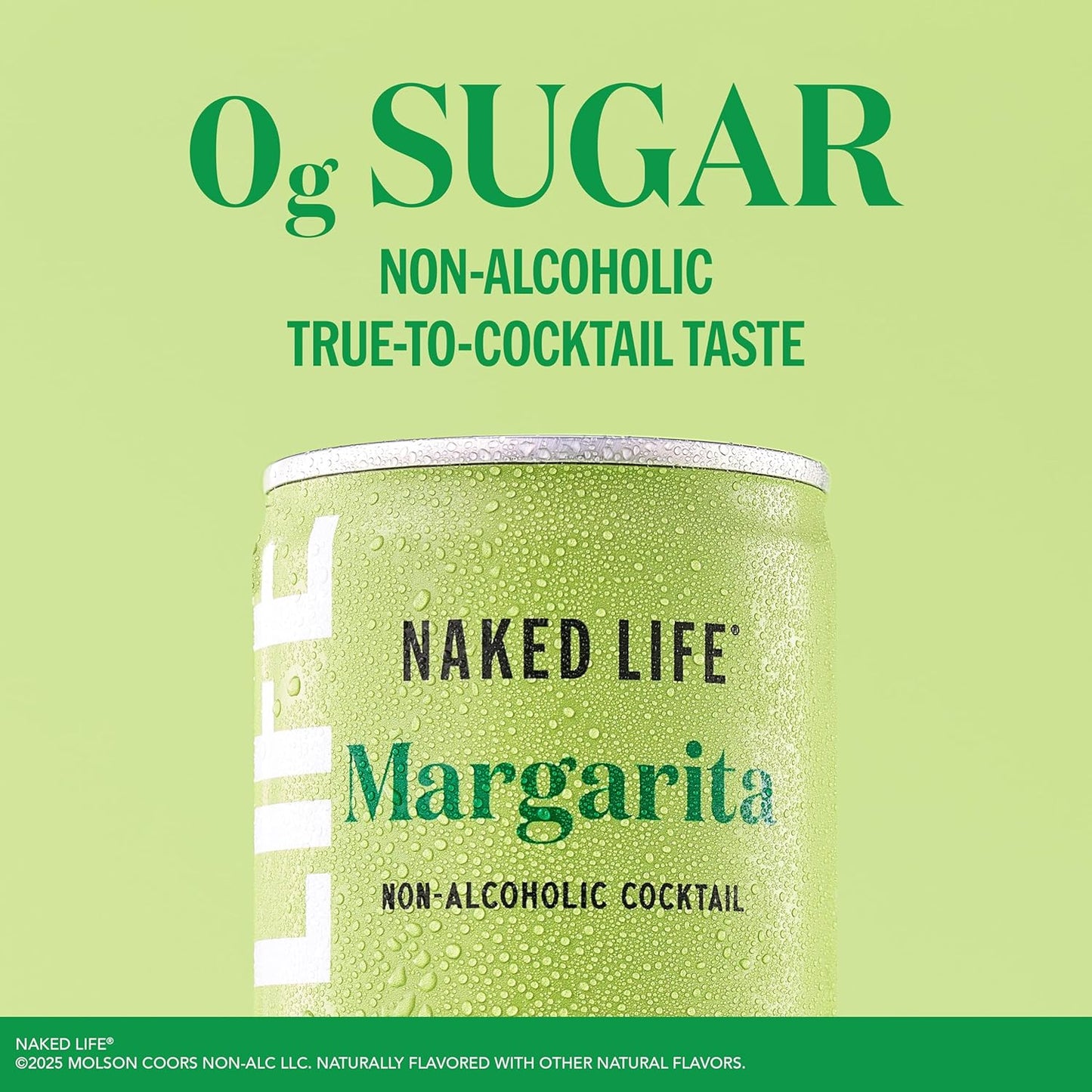 Naked Life Non-Alcoholic Margarita | Zero Sugar | 8.4 fl. oz. (4 Pack)