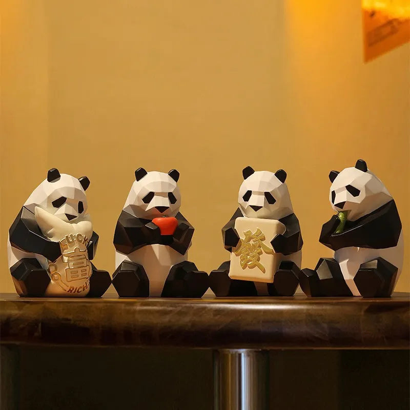 Cute Bear Desk Ornament – Cartoon Animal Figurine with Gift Box | 4 Styles
