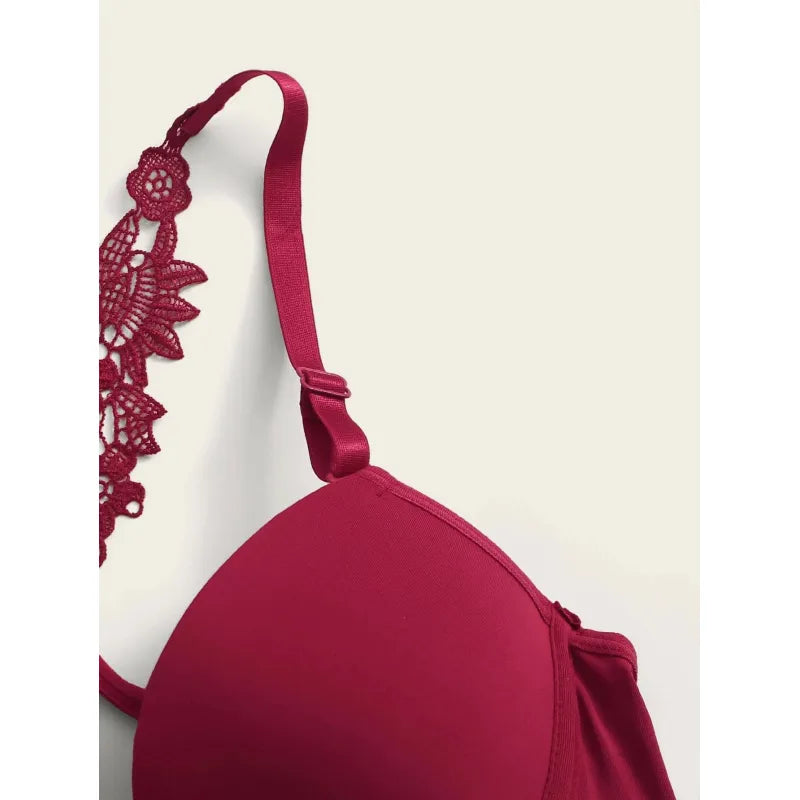Women's Push-Up Lingerie Set – Backless Front-Closure Bra