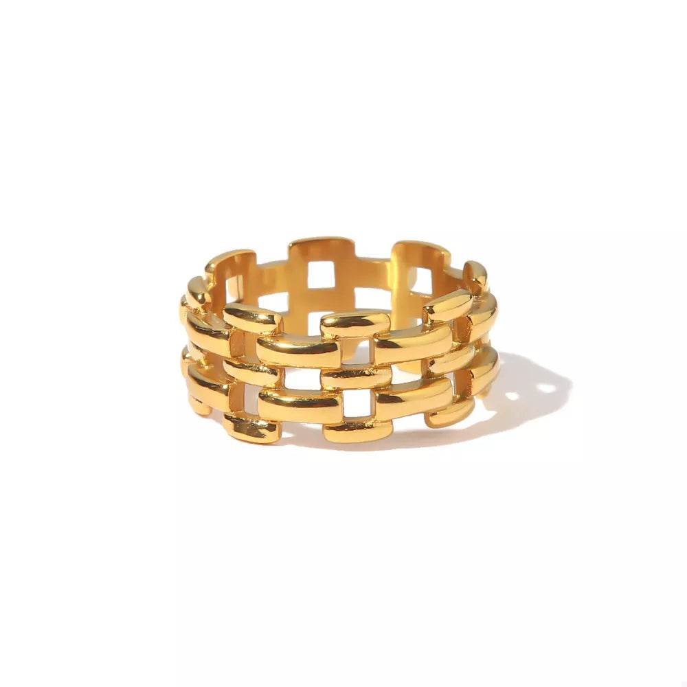 18K Gold-Plated Cutout Ring | Stainless Steel | Sizes 6, 7 & 8
