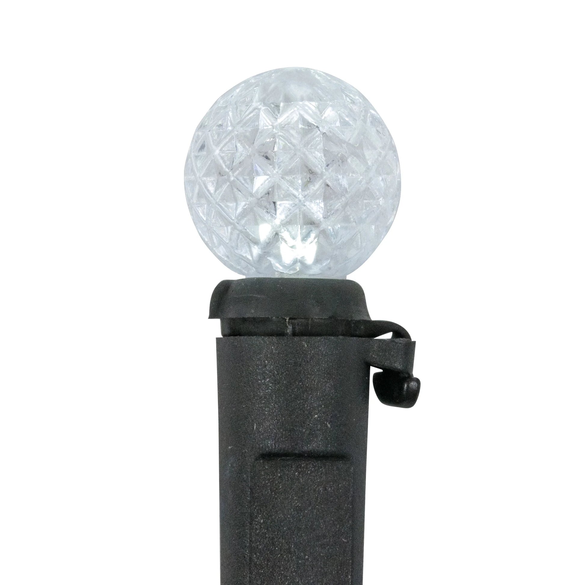 Northlight LED G12 Berry Christmas Lights - Pure White - 16' Black Wire - 50Ct