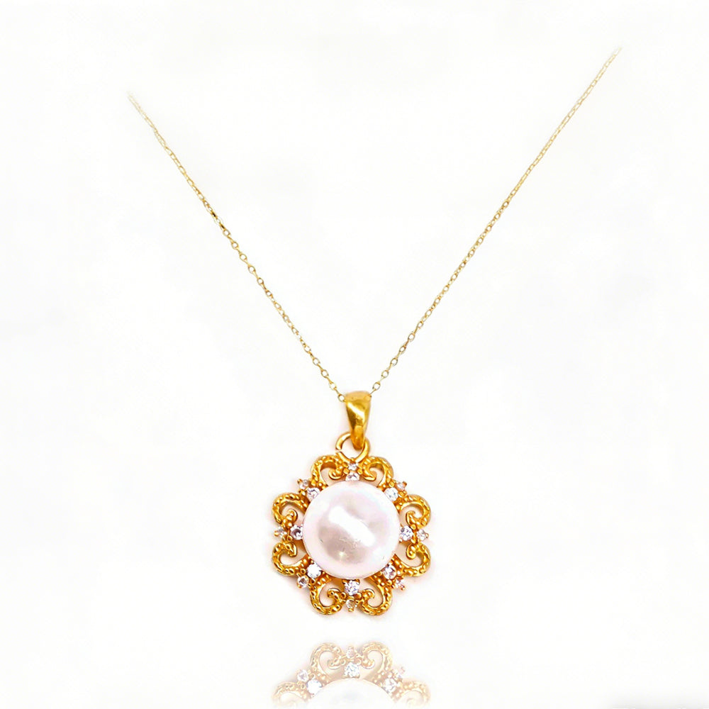 24K Gold Sun Pendant Necklace | Dainty Layering Choker for Women