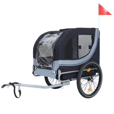 Large Dog Bike Trailer – 120 LB Capacity | All-Terrain Steel Frame Pet Carrier