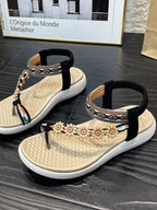 Women's Flower Ankle Strap Low Heel Sandals