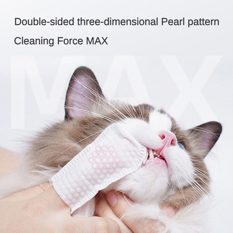 Dog Dental Finger Wipes - Fresh Breath & Teeth Cleaning | 50 Count