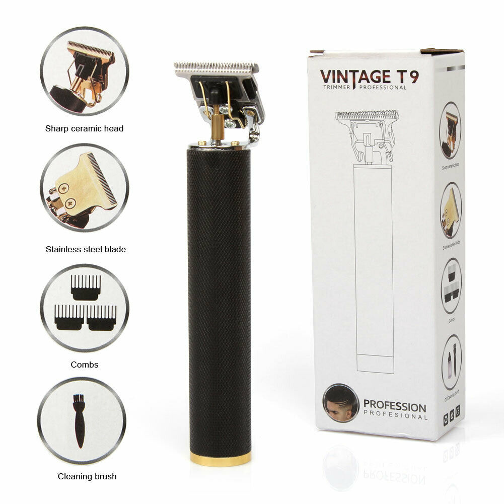 Professional Cordless Hair Clipper & Beard Trimmer - Zero Gap T-Blade for Precision Cuts