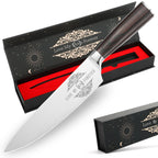 Professional 8-Inch Chef Knife - Japanese High Carbon Steel Kitchen Knife with Wood Handle