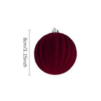 Christmas Balls Christmas Tree Decor 12 Pack Luxurious Green Flocked Christmas Ornaments Ball Bauble for Christmas Theme Party