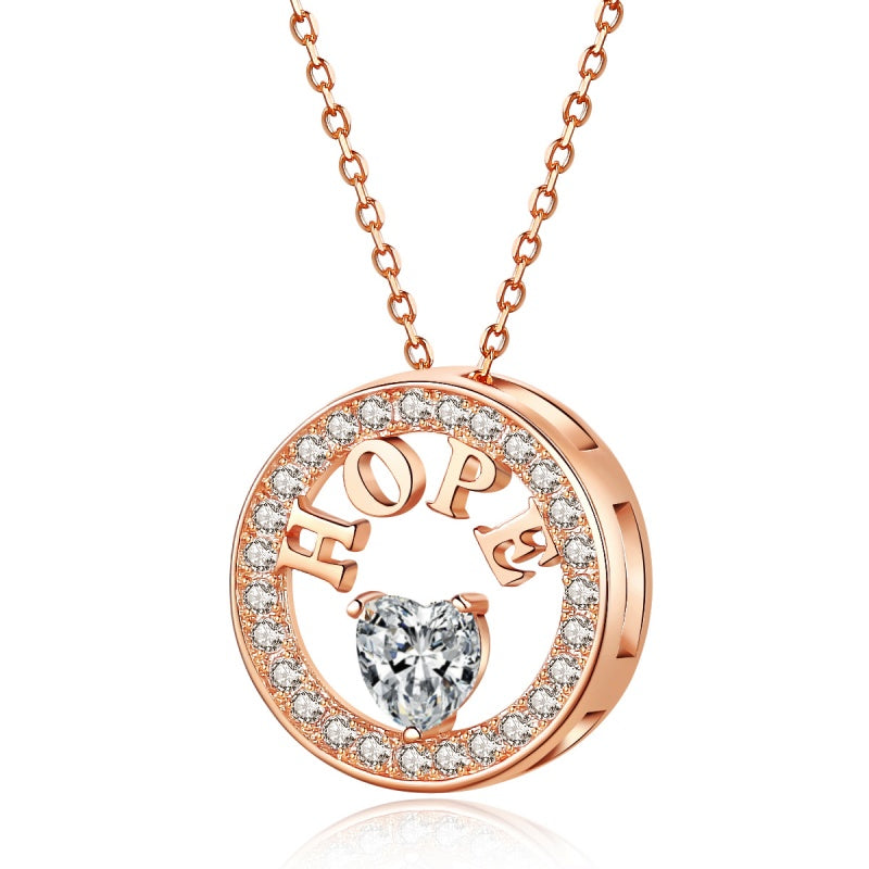 Hope Pendant Necklace – 18K Gold Plated 925 Sterling Silver & 5A Zirconia Diamonds