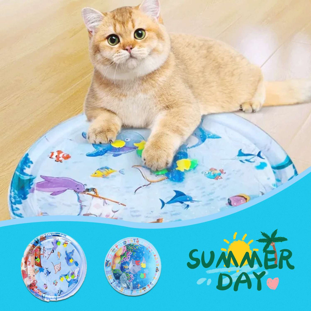 Inflatable Cooling Pet Water Bed & Ice Pad Mat for Dogs & Cats