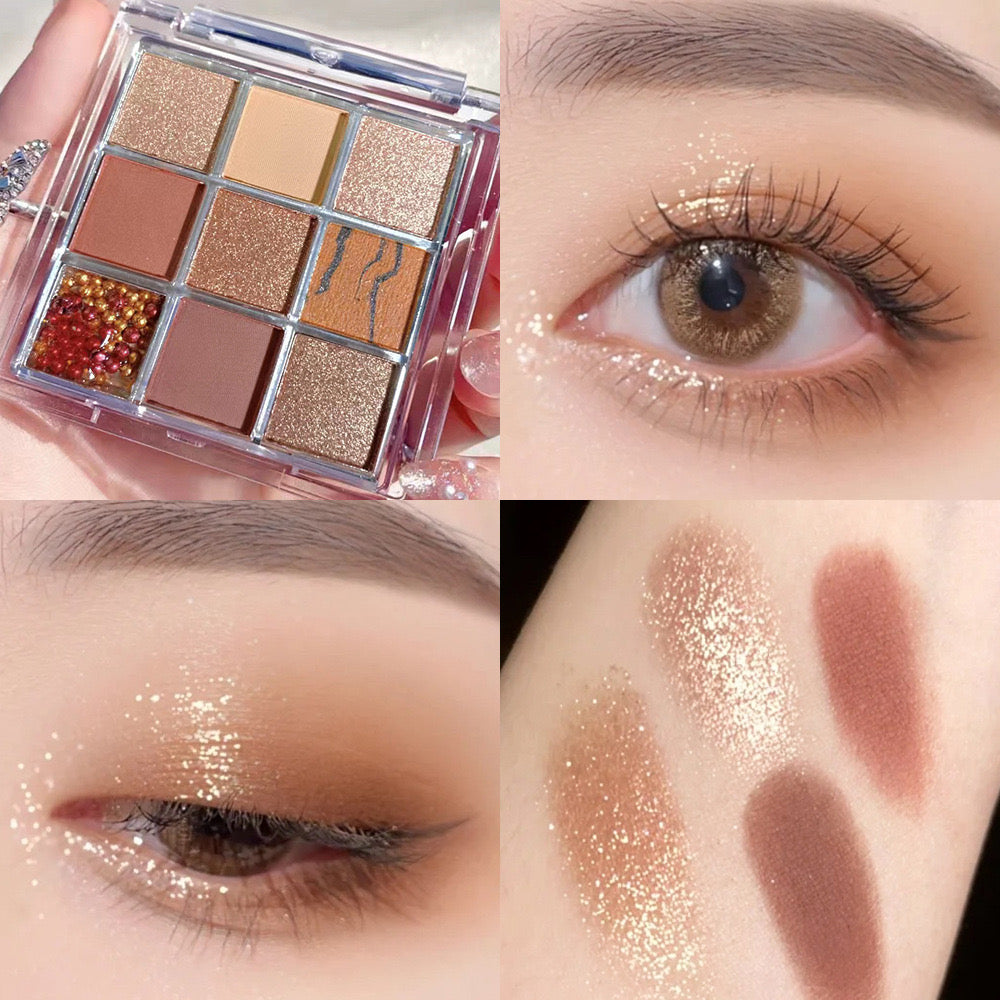 Nude Eyeshadow Palette – 12 Matte, Pearl & Shimmer Shades | Natural to Full Glam
